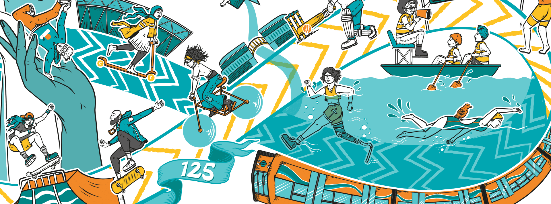 Digital illustration for the University of East London by Inky Thinking