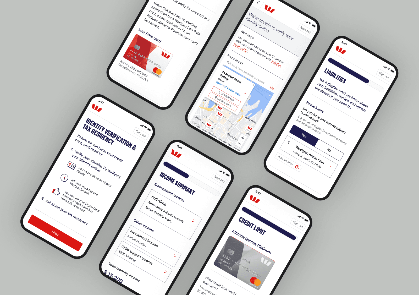 A collection of mobile UI screens