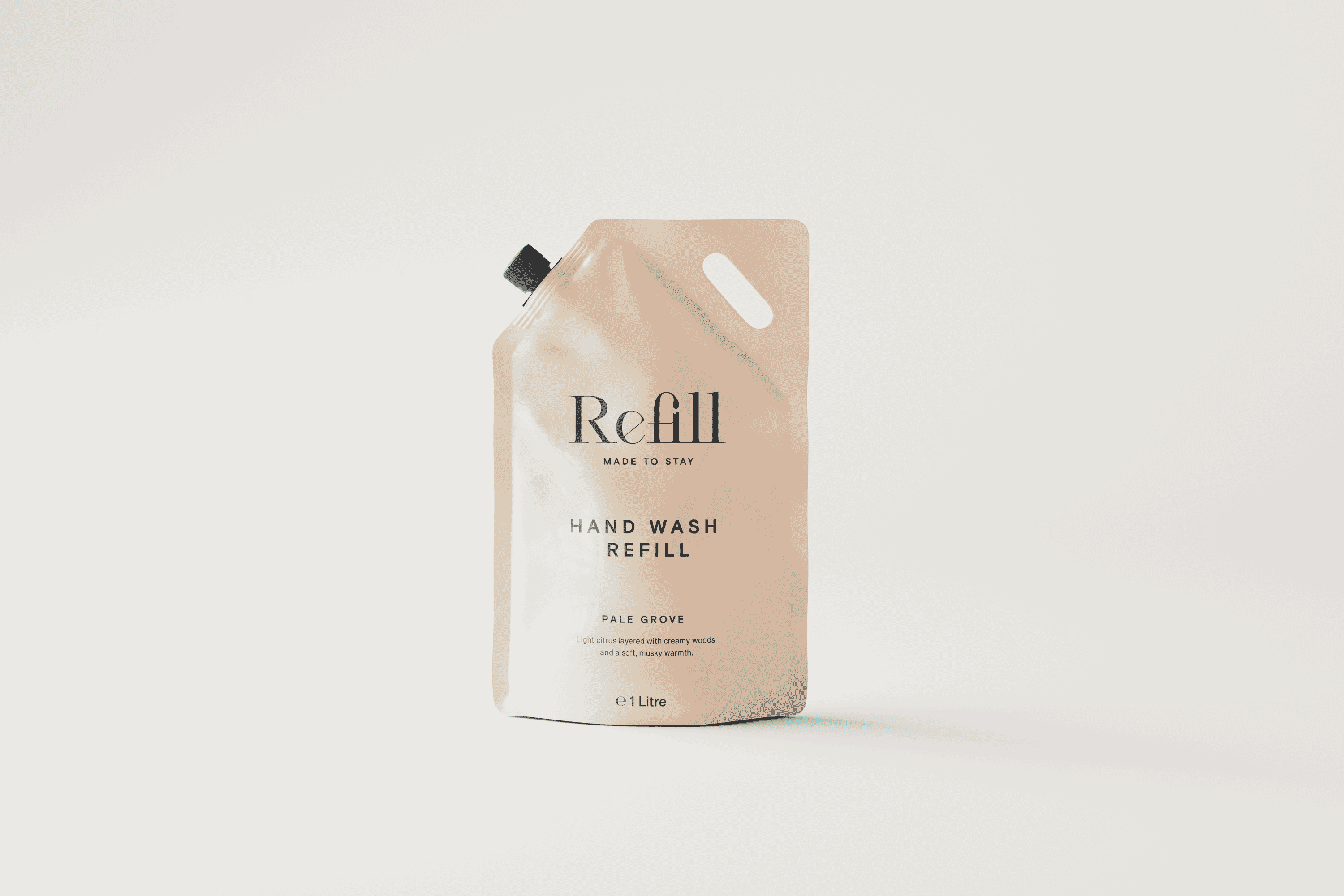 Refill project detail: Brand identity and packaging for REFILL, a refillable household brand designed to make sustainable choices feel simple, considered and ac