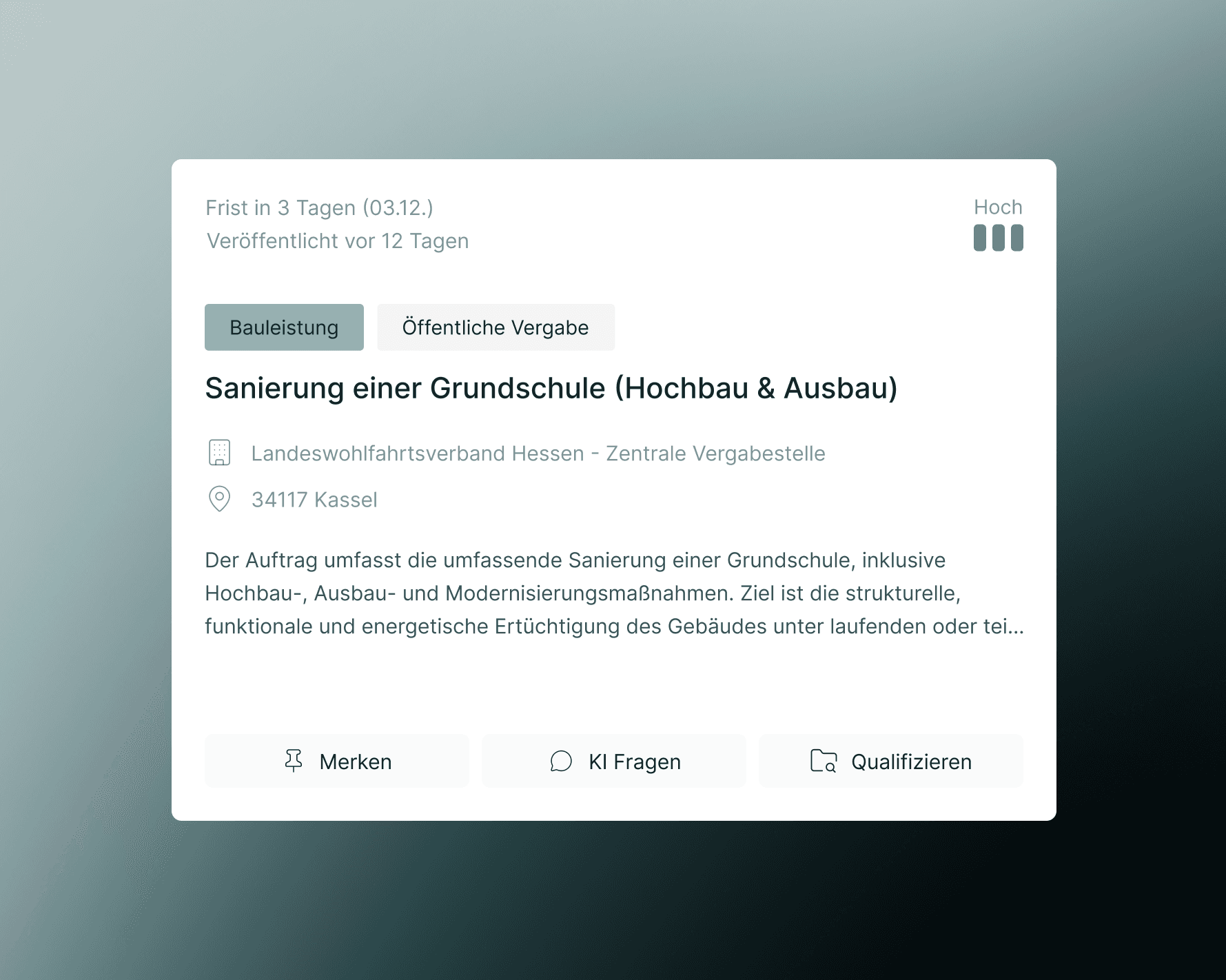 Ausschreibungsbeispiel: Sanierung einer Grundschule (Hochbau & Ausbau)