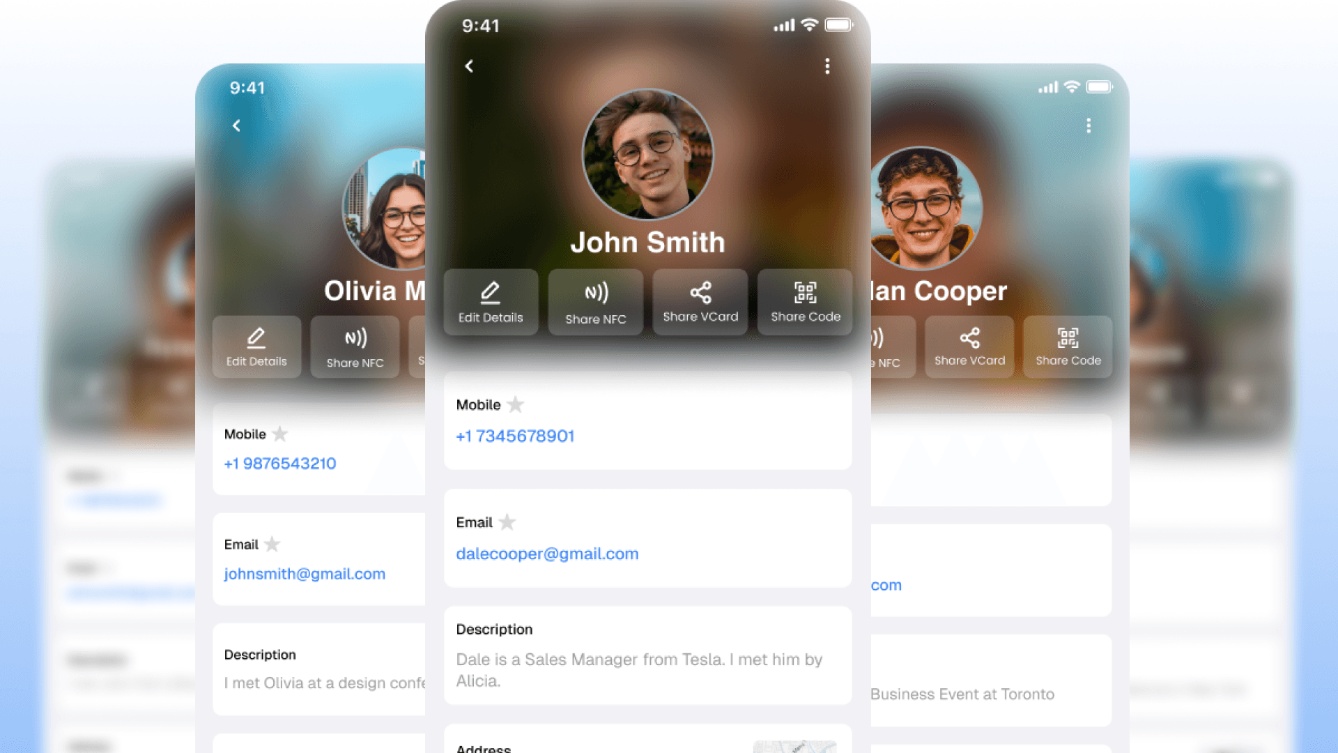 Set permissions and share your contacts 