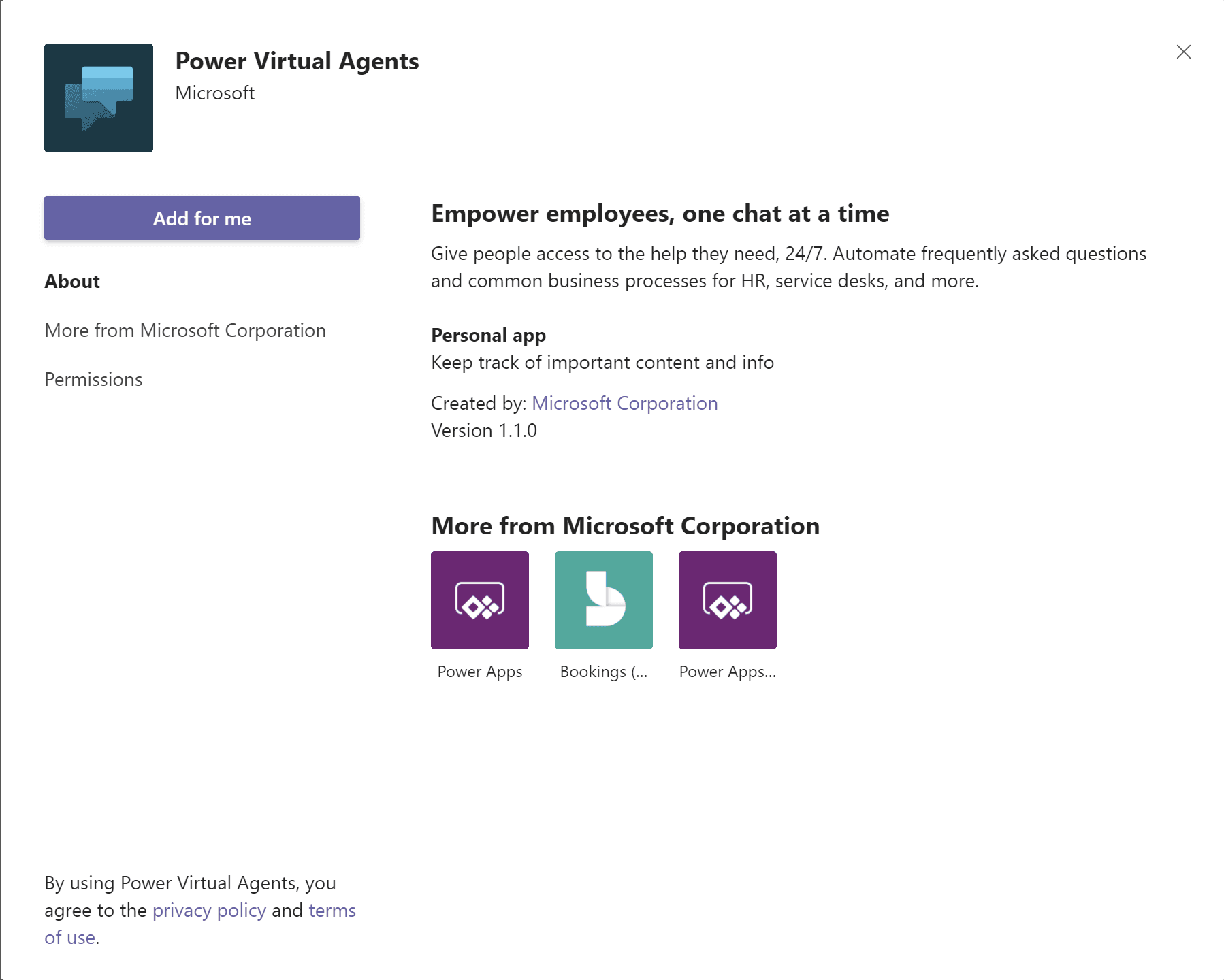 Add the Copilot Studio app in Microsoft Teams.