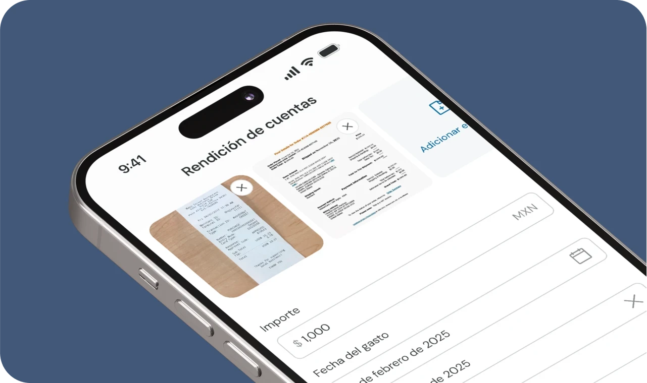 comprobación de gastos desde la app de clara en el celular