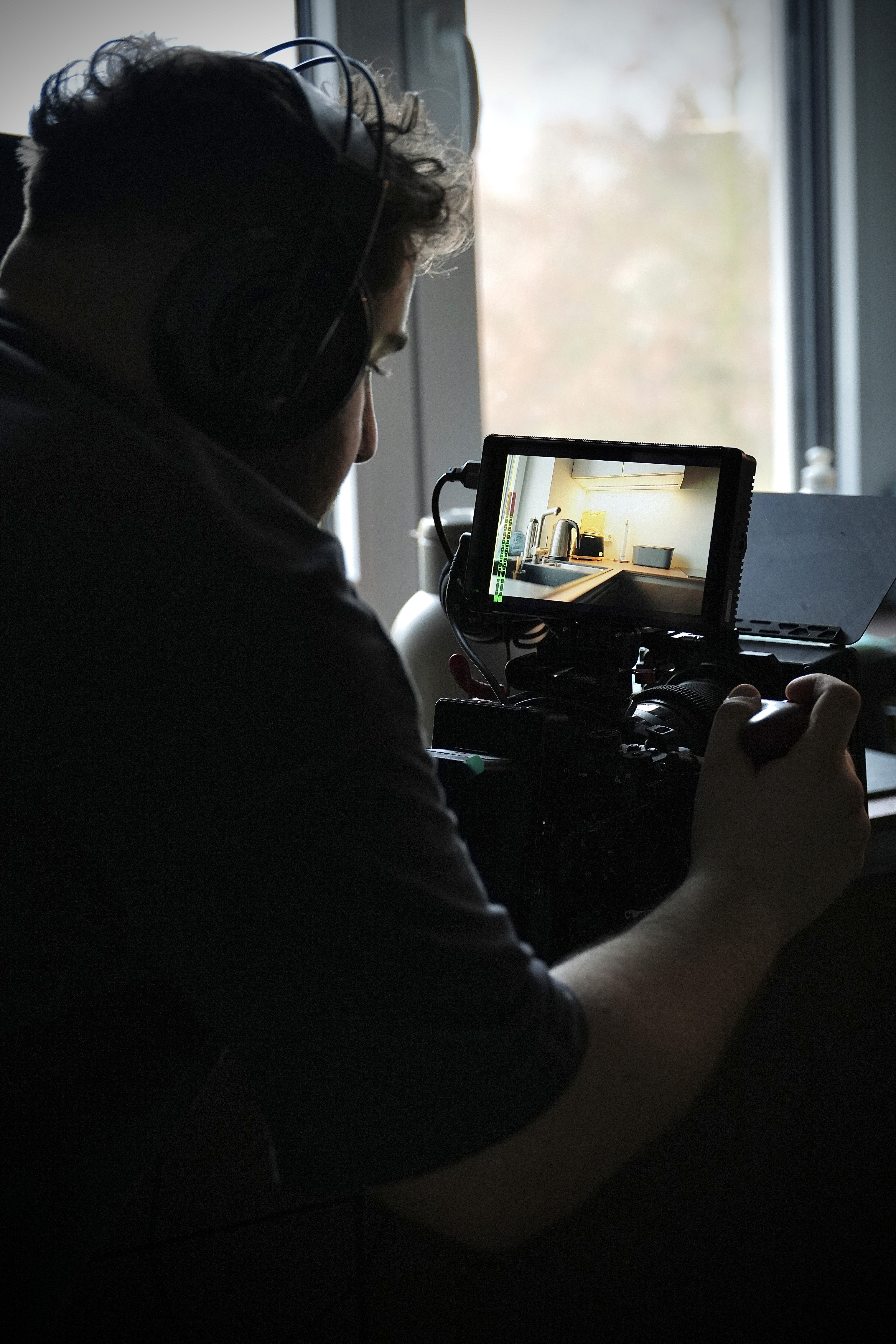 Portrait of portfolio creator – back view