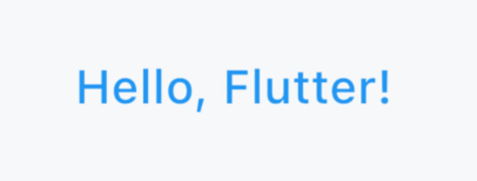 Example of a basic Flutter widget in a mobile app - Text widget