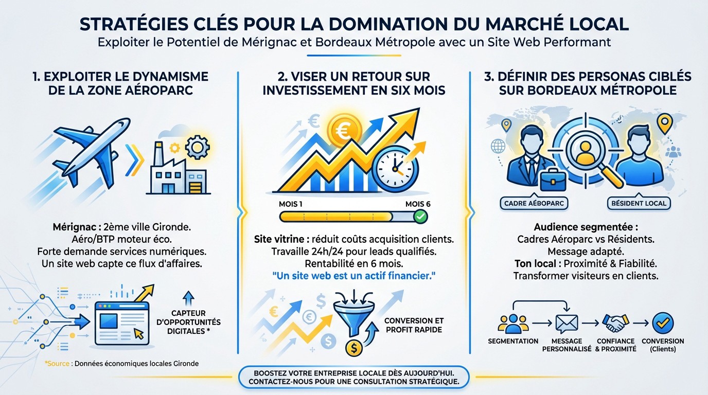 Stratégies digitales pour dominer le marché local à Mérignac