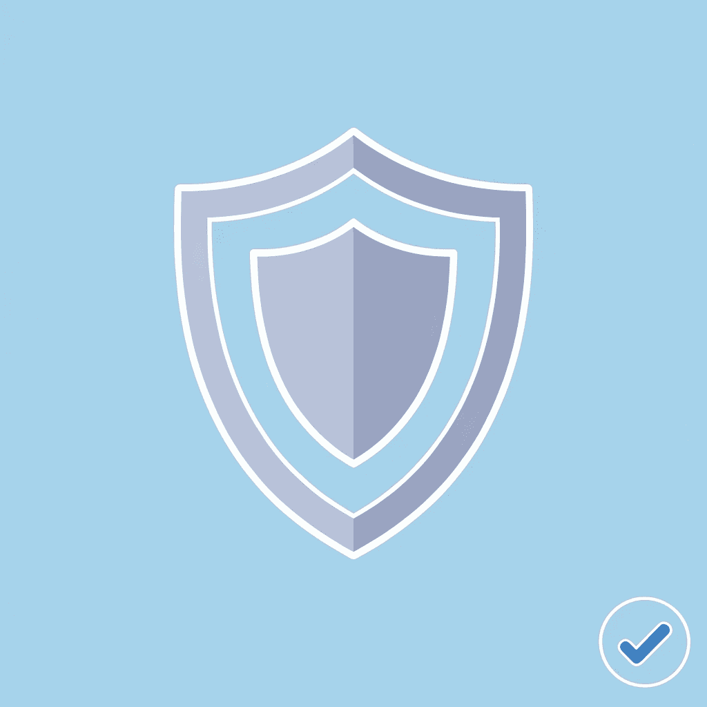 Shield icon representing security and protection of ordering tirzepatide through legitimate telehealth providers with proper safety standards