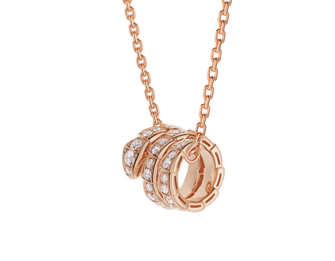 Serpentine Diamond Coil Pendant Necklace Preview 1