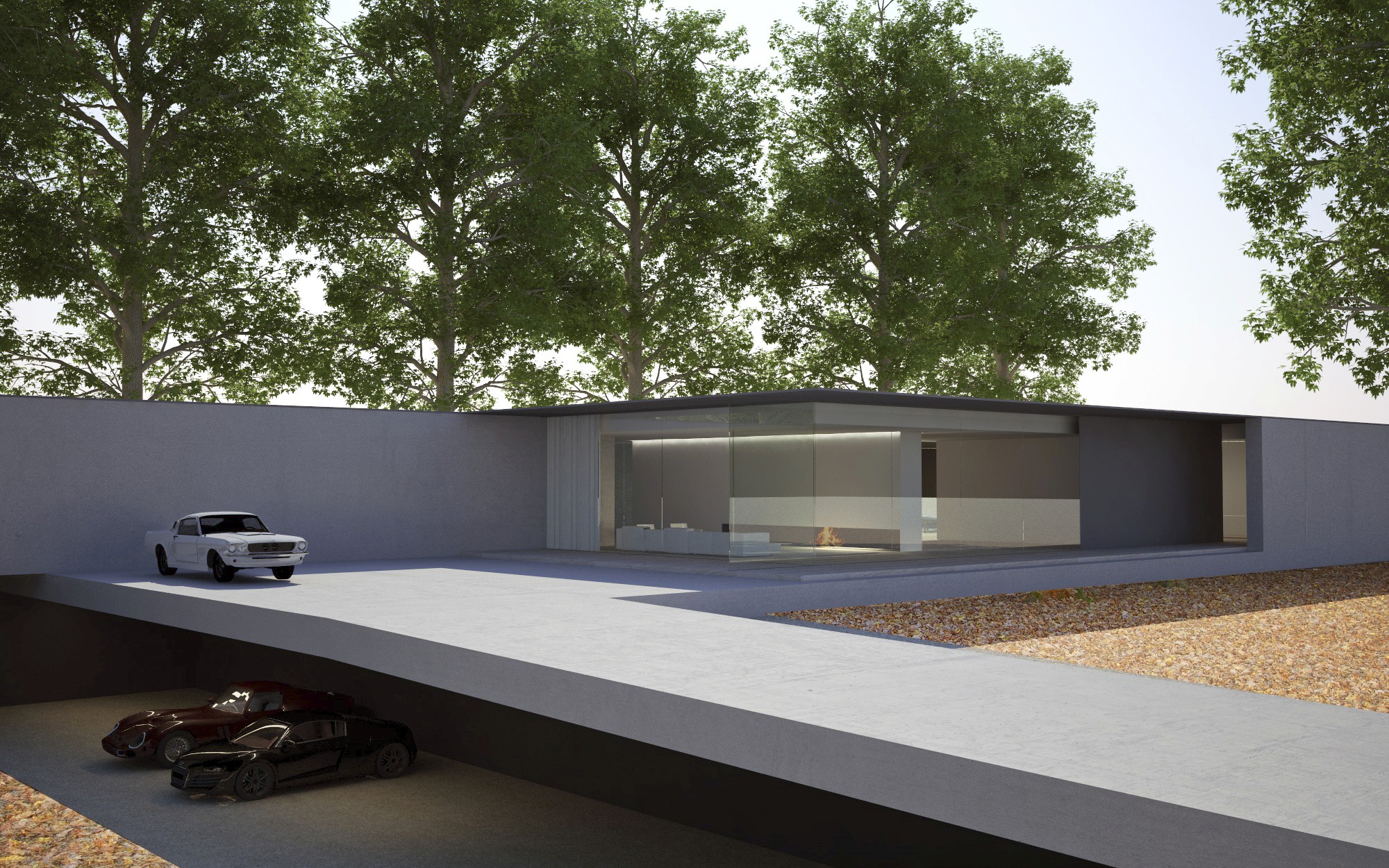 Rox House by IMaestri Group: Modern luxury residence concept, defined by sculpted 'rock' mass transformed into orthogonal, shifted 'box' volumes.