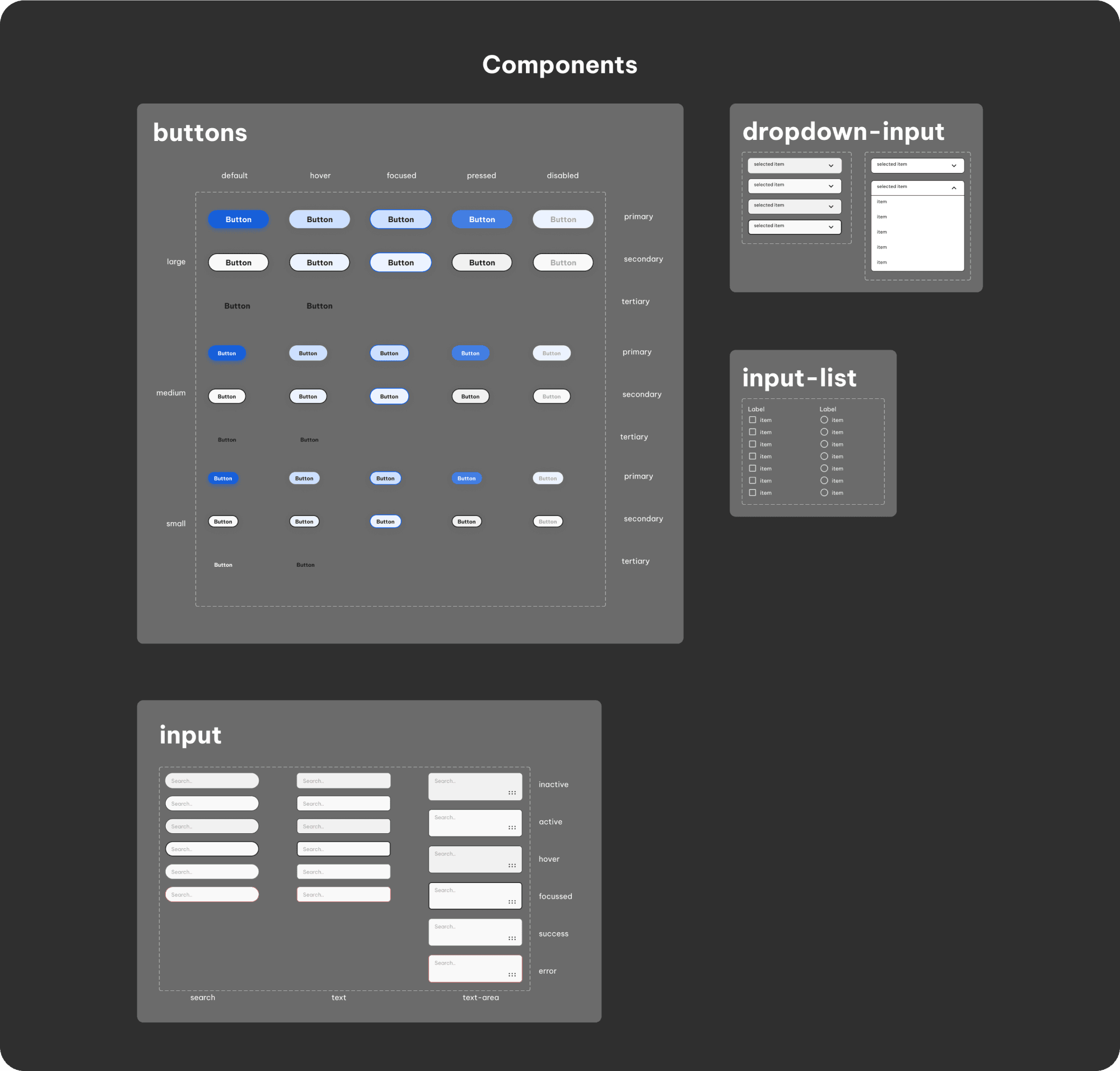 Design system - Components