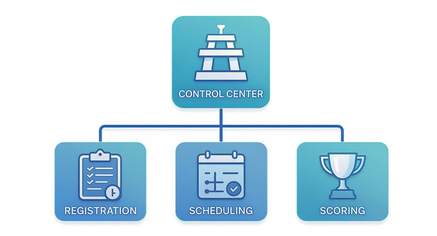Infographic about golf league management software