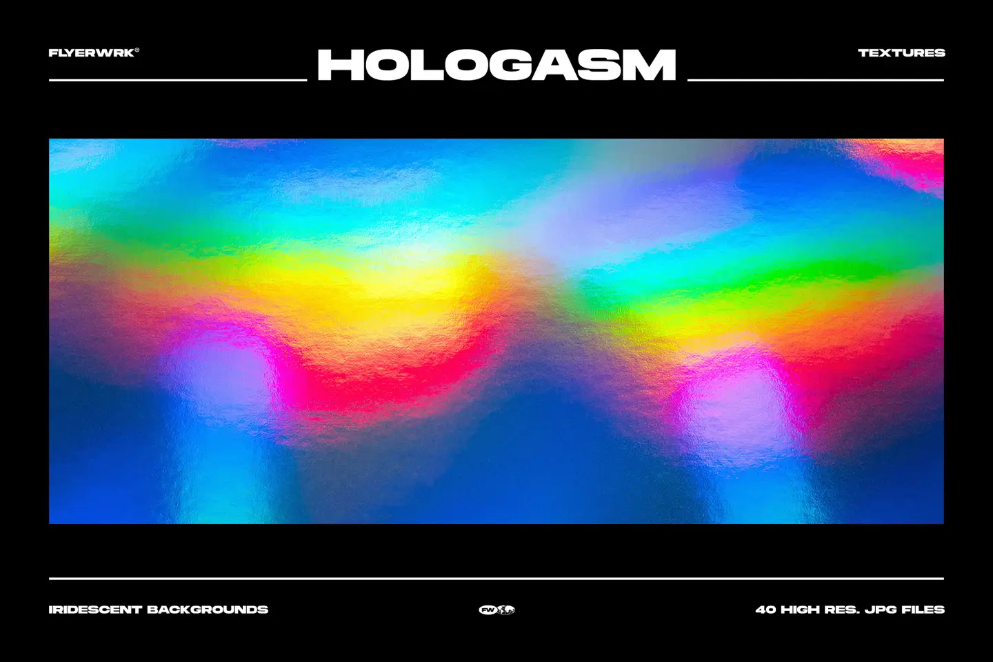 Hologasm iridescent backgrounds soft pastel shimmer texture with neon pink and cyan light reflections