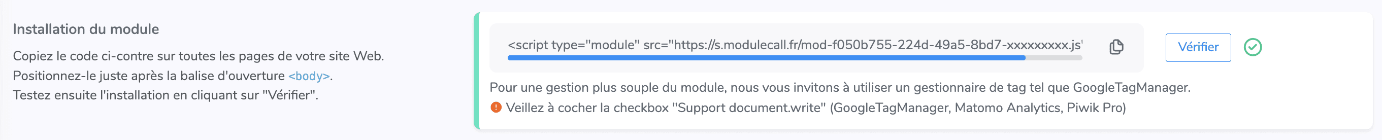Vérification interface Magnétis