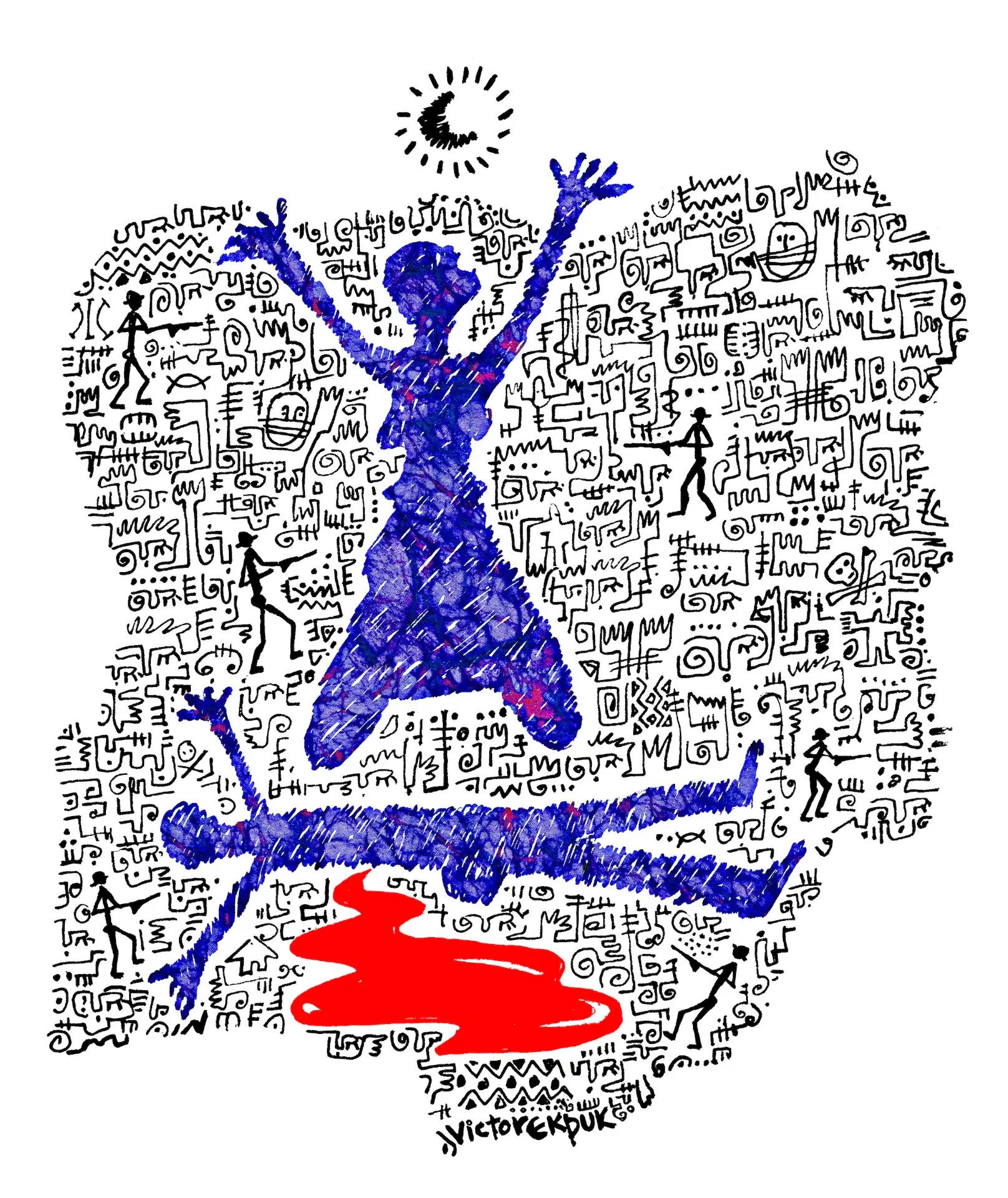 "Wailing Woman", 2011. Digital drawing.with adobe photoshop. Dimensions vary.