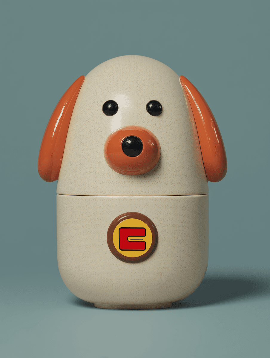 Doll in a green-ash solid background