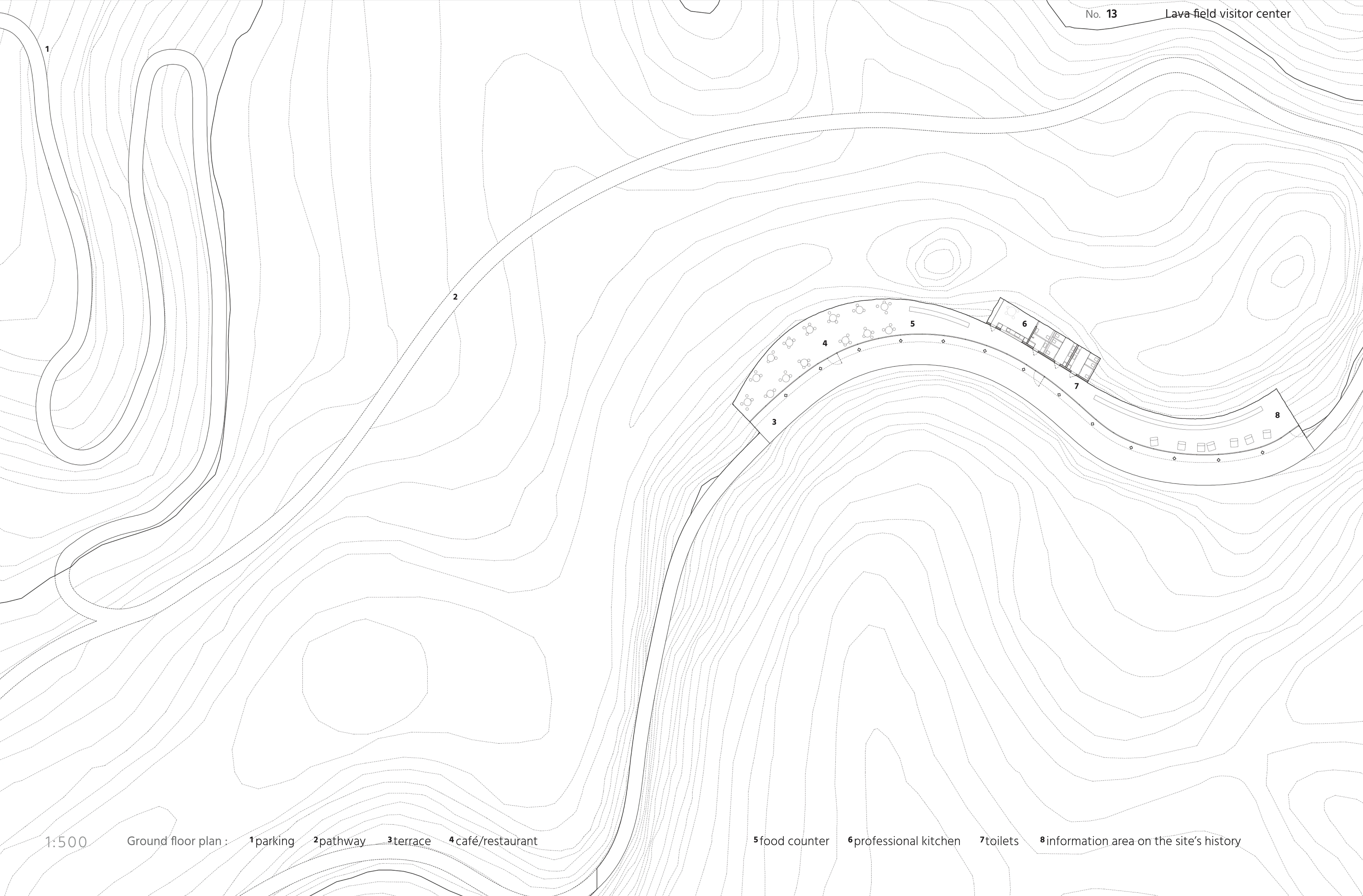 Lava field visitor center plan
