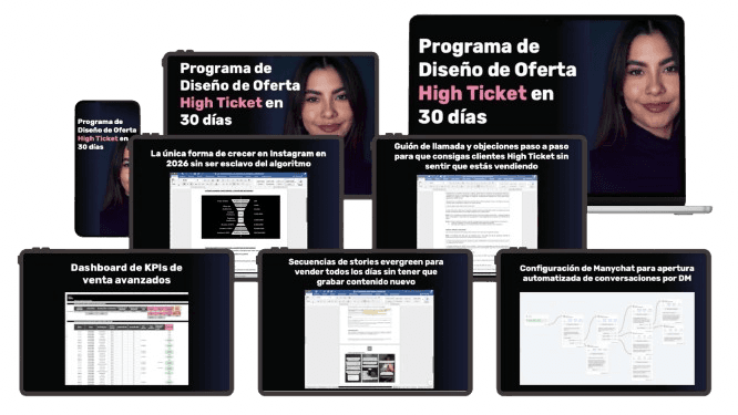 Contenidos de la mentoría Pausales para crear un negocio High Ticket
