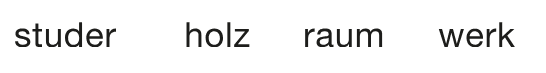 Logo studer holz raum werk gmbh