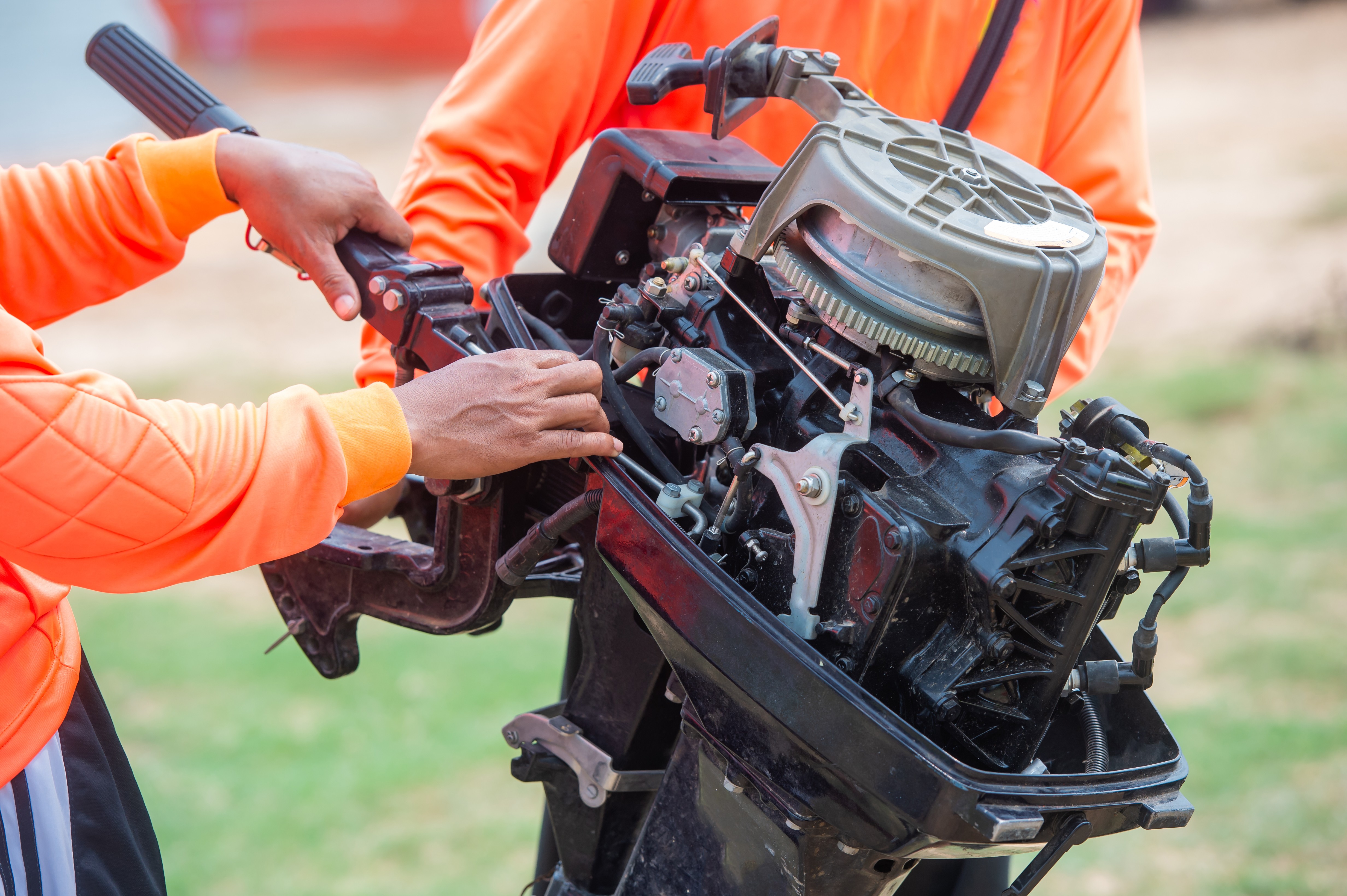 Servicing marine engines to support a preventive maintenance plan.