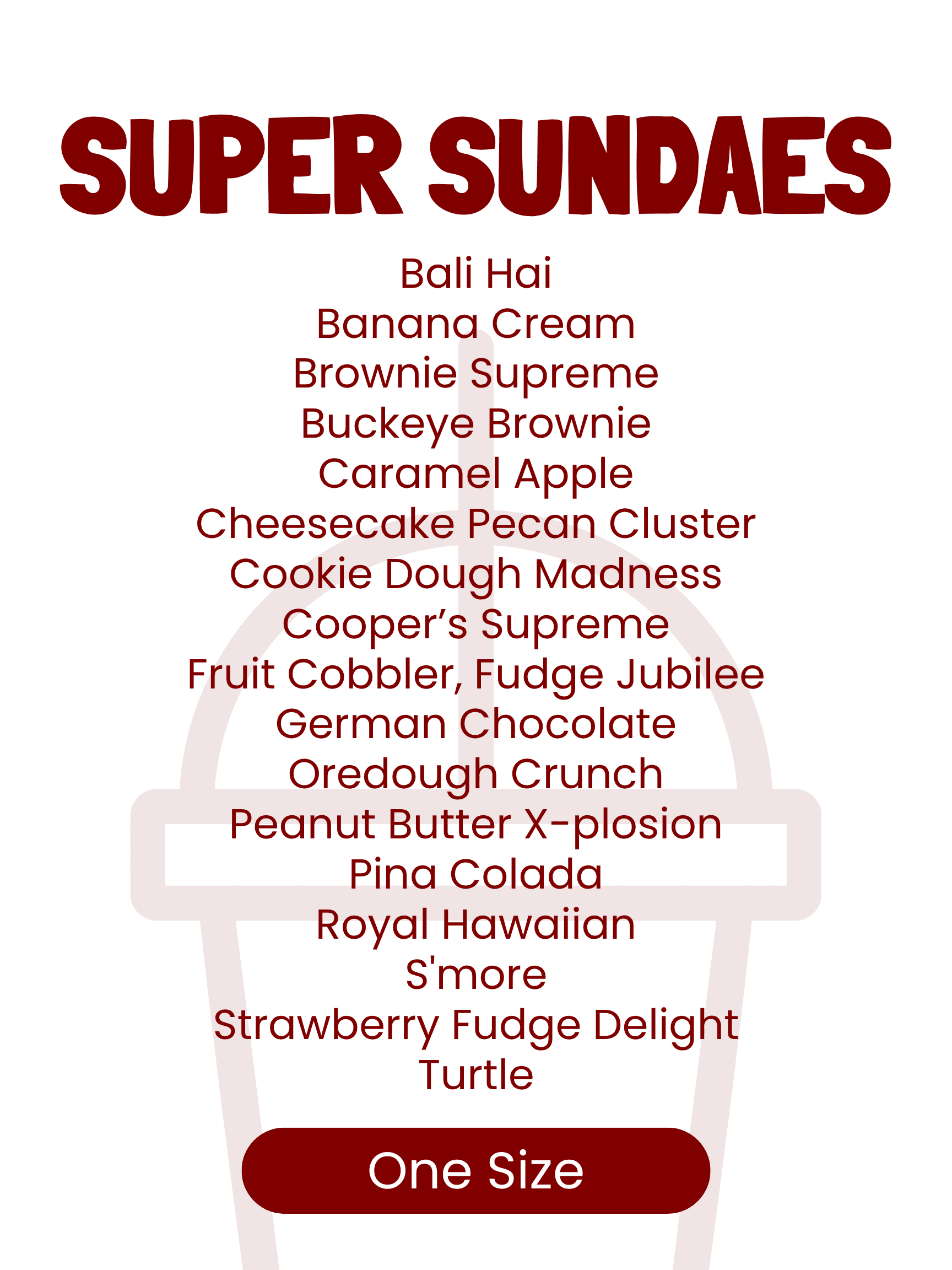 Super Sundae Options