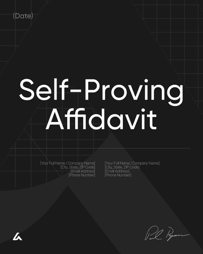 Self-Proving Affidavit
