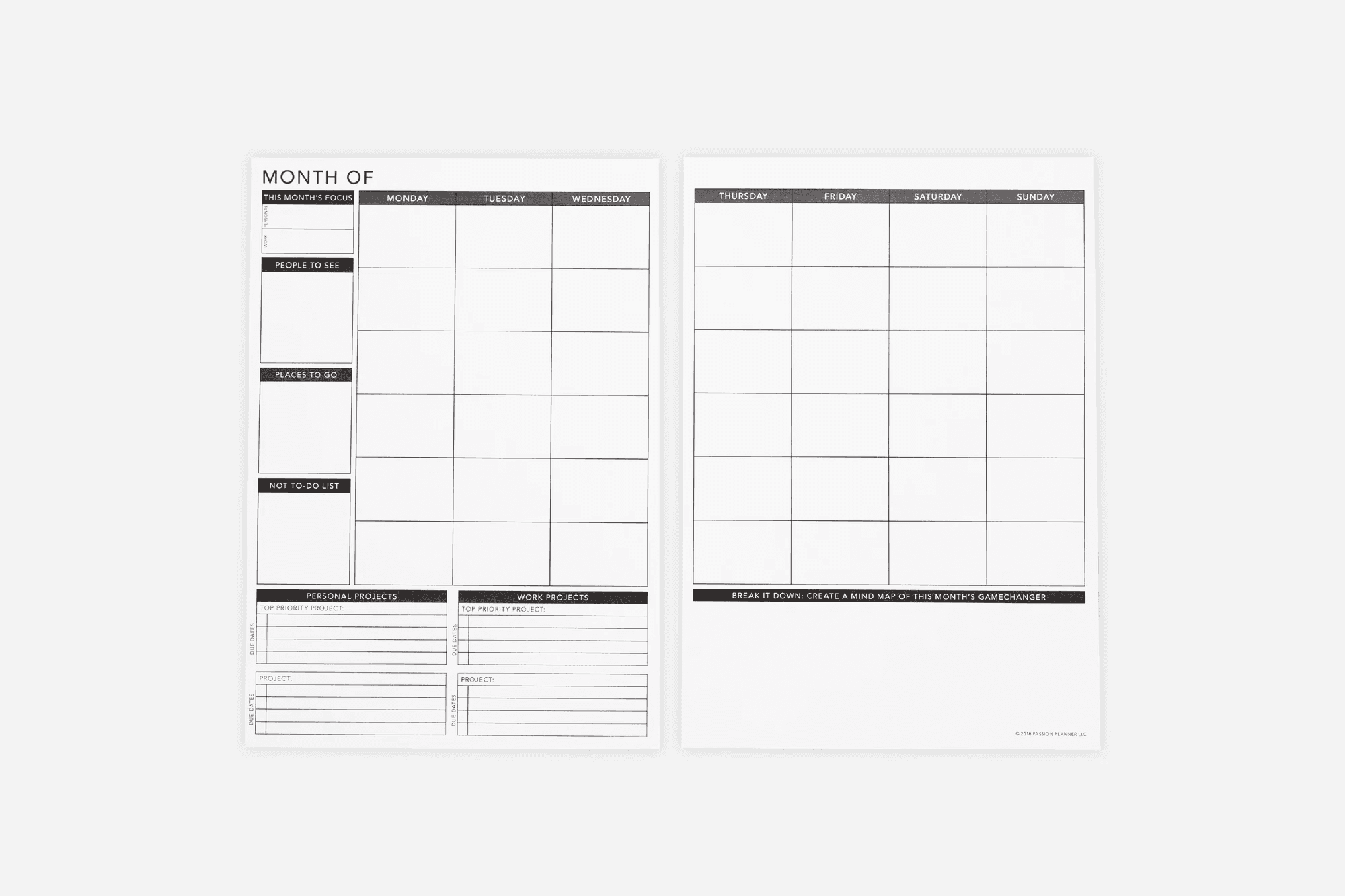 Monthly Habit Tracker (Calendar Grid)