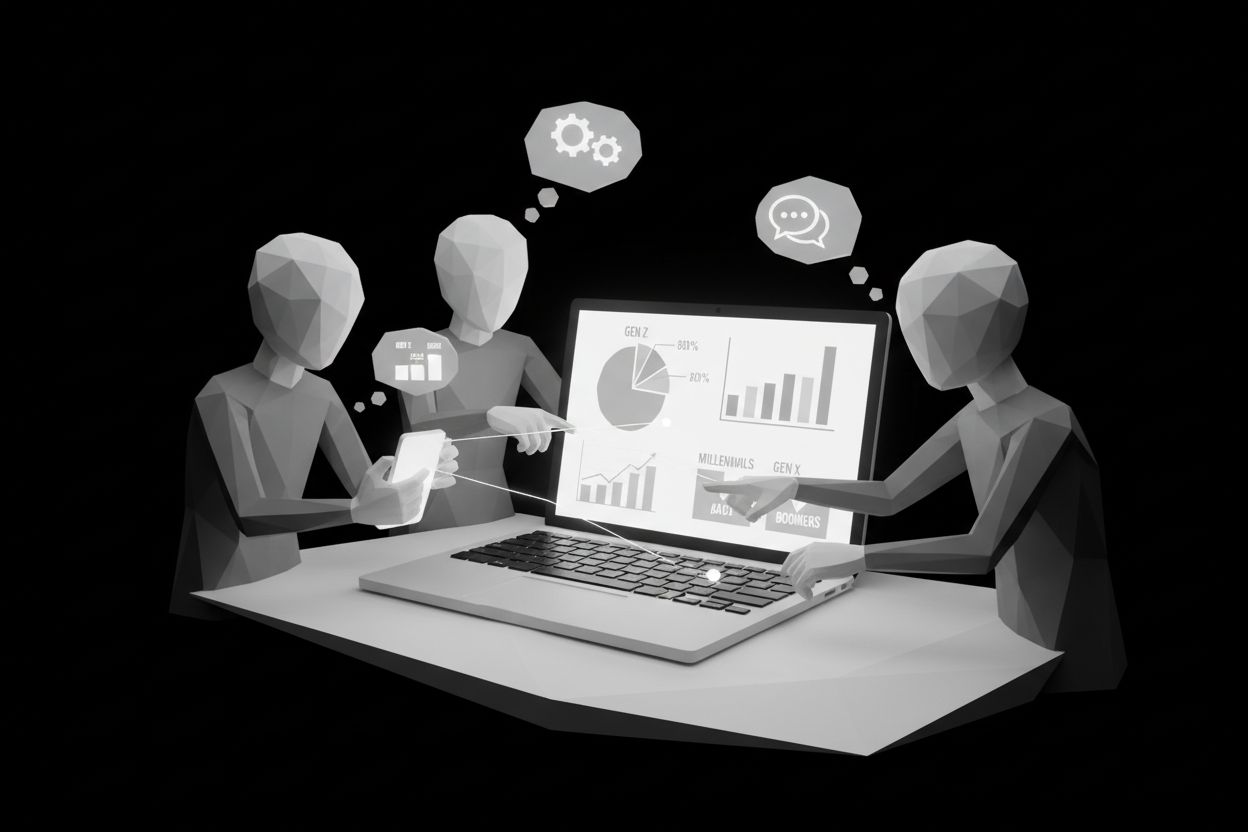 Un equipo revisando segmentos de clientes