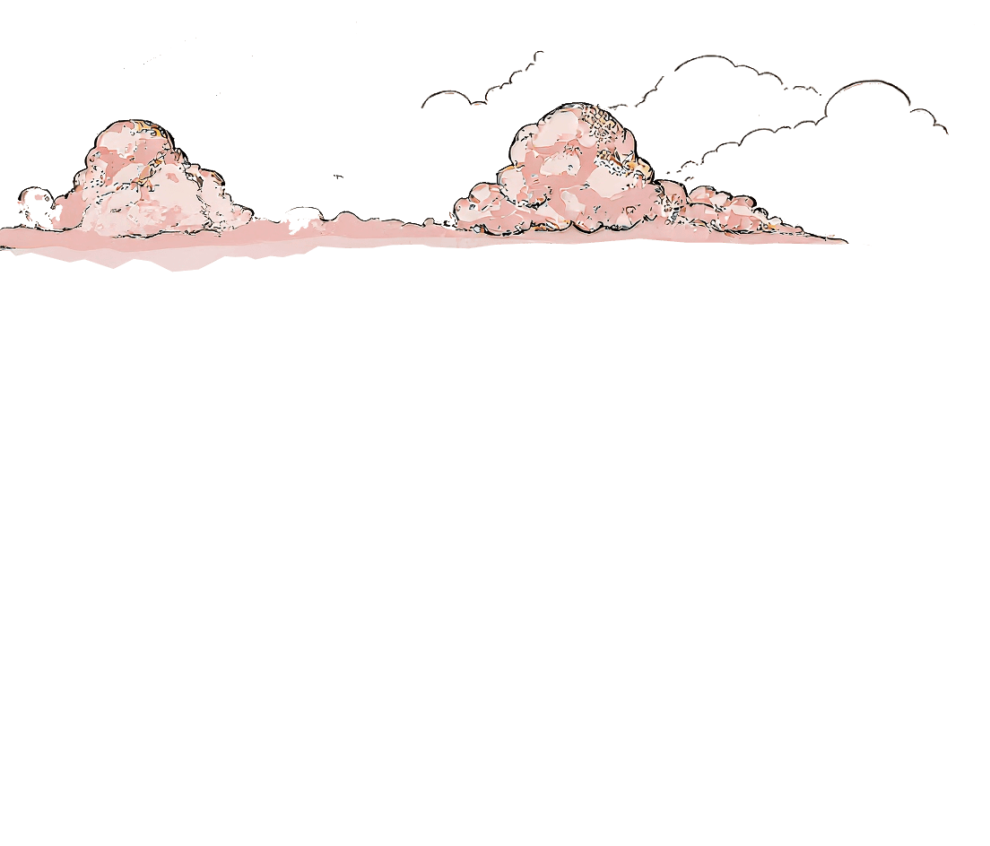 Illustration of clouds used as background design element for lawyer website design services.