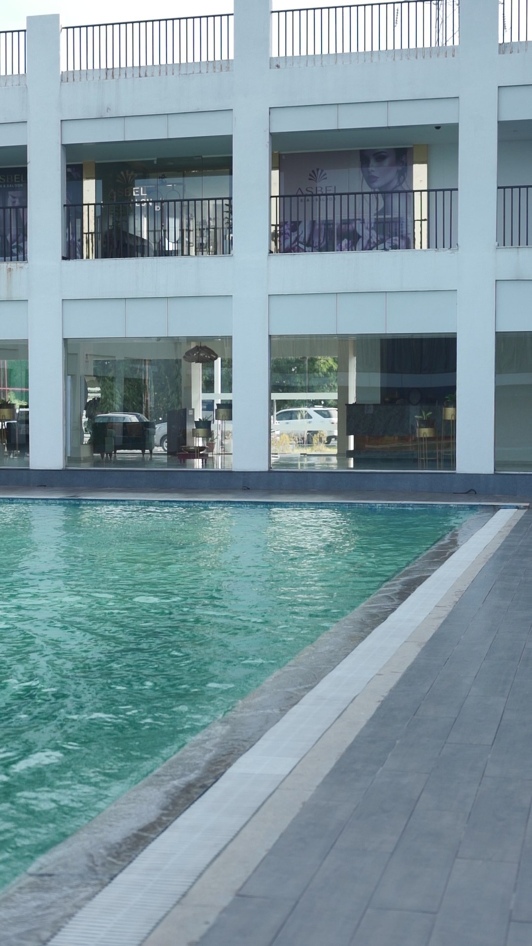 pool ring floating on water