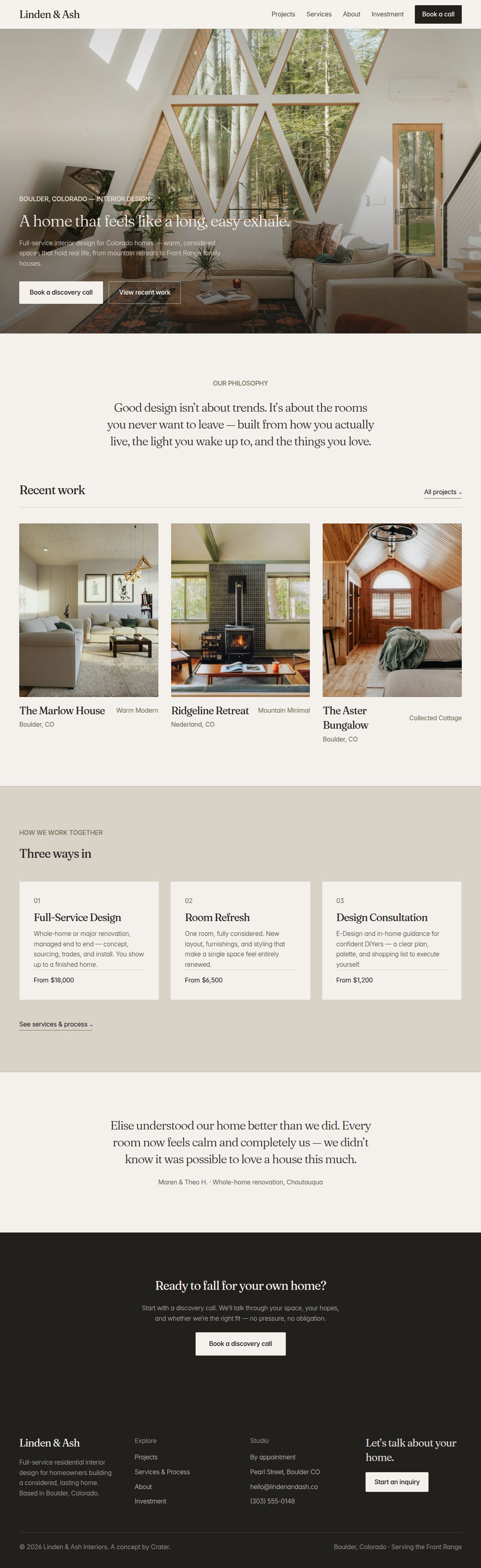 Linden & Ash — home