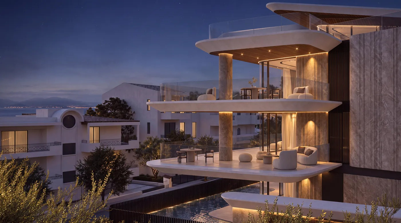 LITO Residences, the curved balconies, AI-generated visualization by TERAMOK