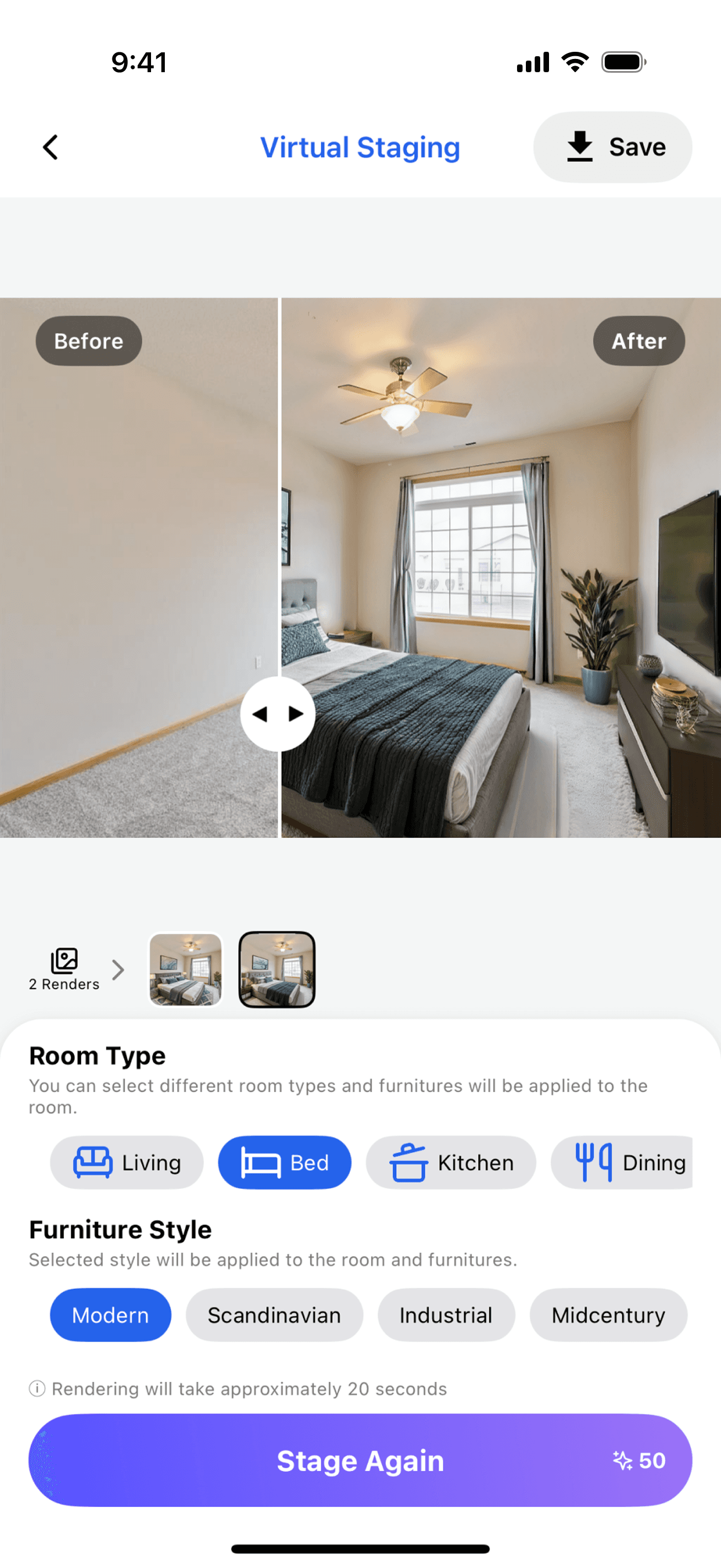 Renovate AI Mobile App – Design Spaces On-the-Go