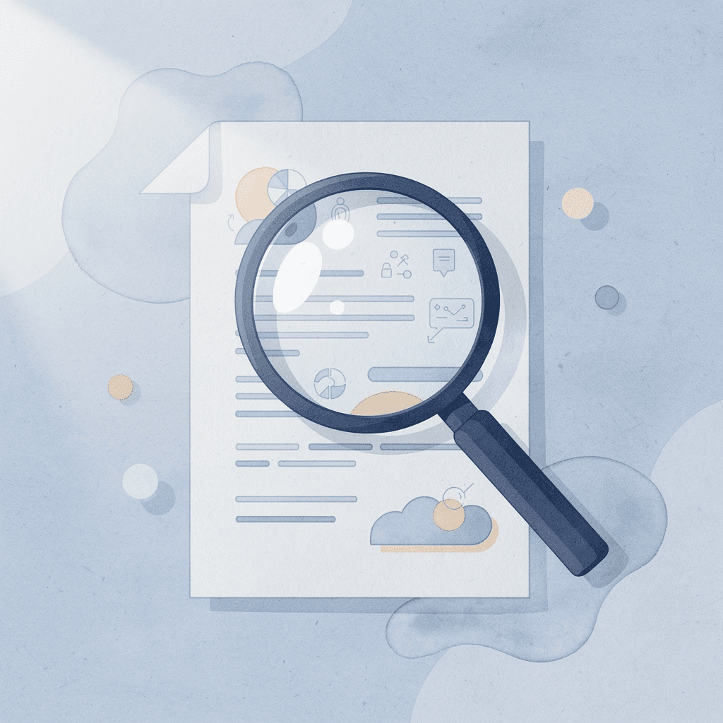 Magnifying glass examining file quality for custom t-shirt printing
