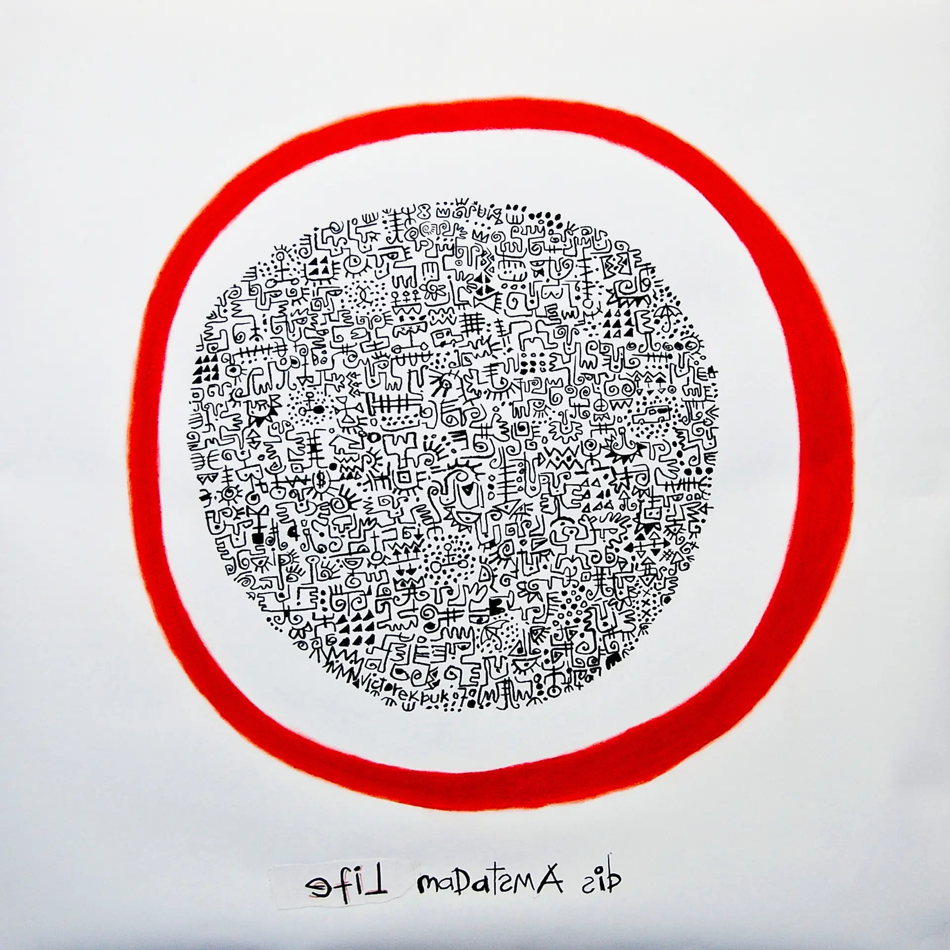 “dis Amstadam life”, 2007, pastel on paper, 50”x50”