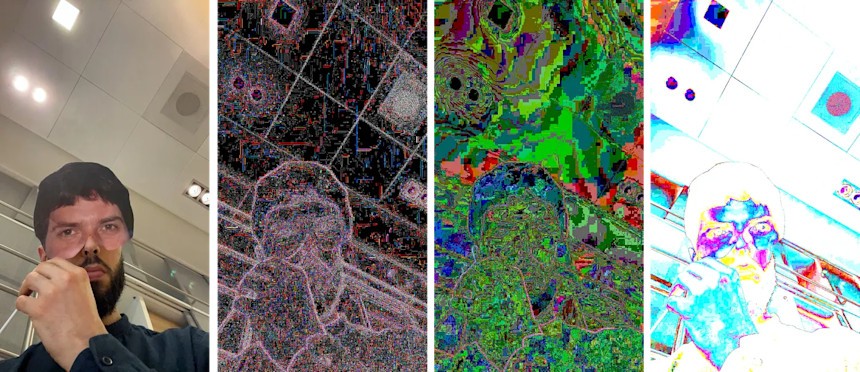 Visualizations of artifacts stemming from different video codecs