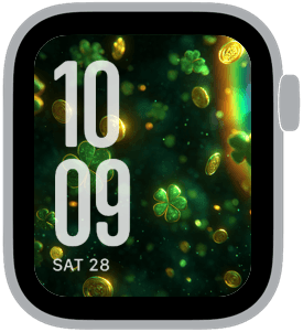 A selection from the Lucky Charms Apple Watch face collection