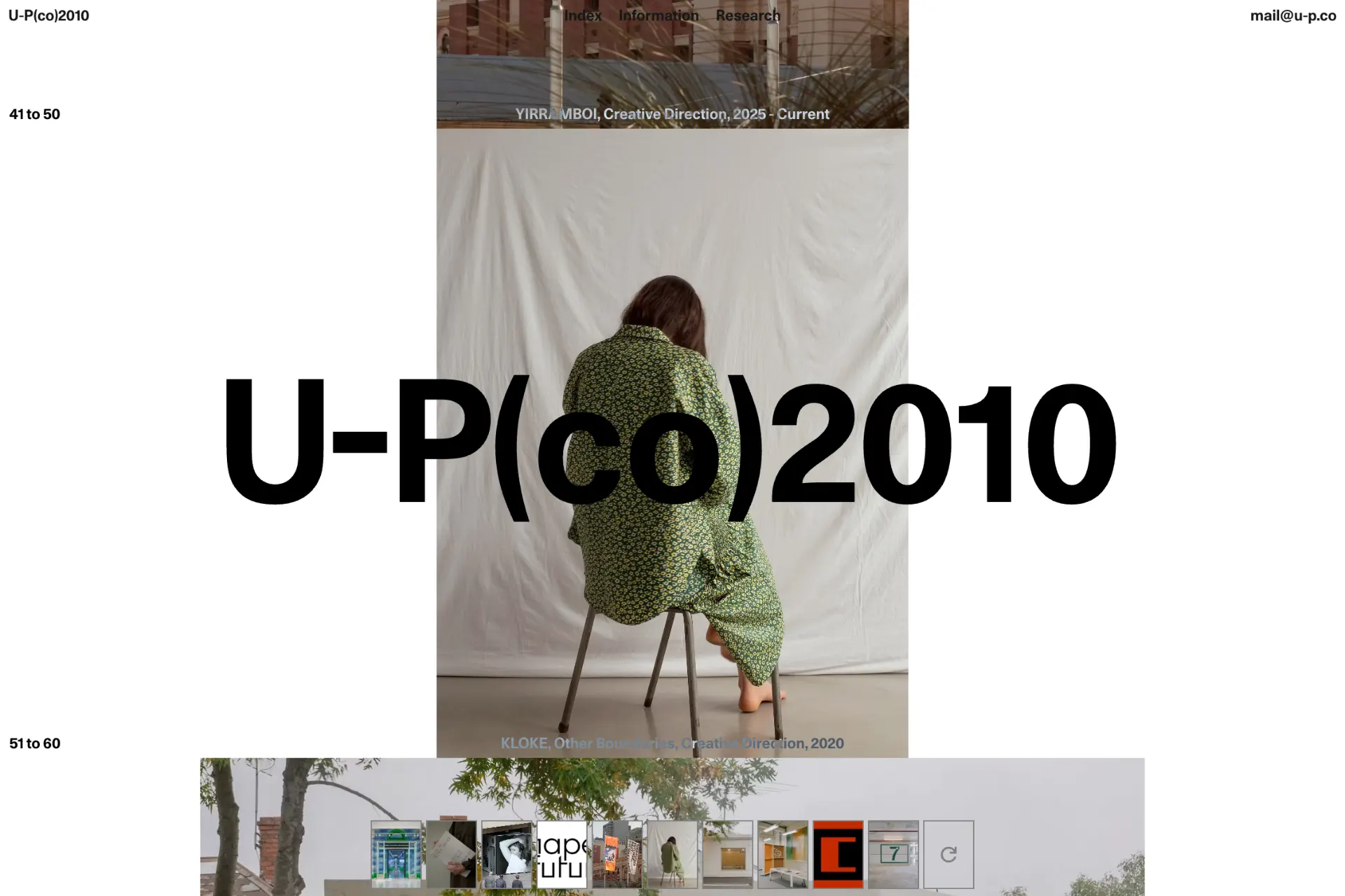 Screenshot of U-P website