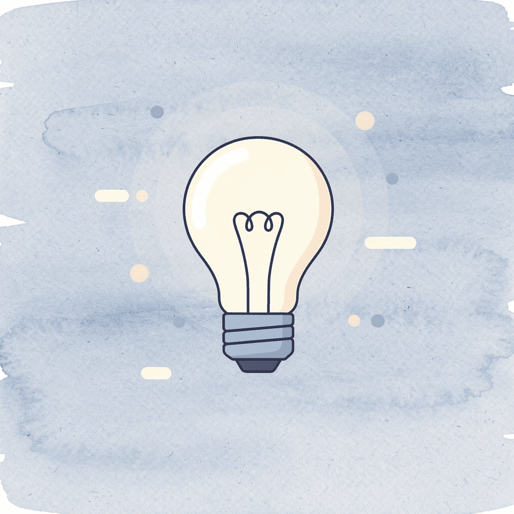 Lightbulb icon representing natural creative spark
