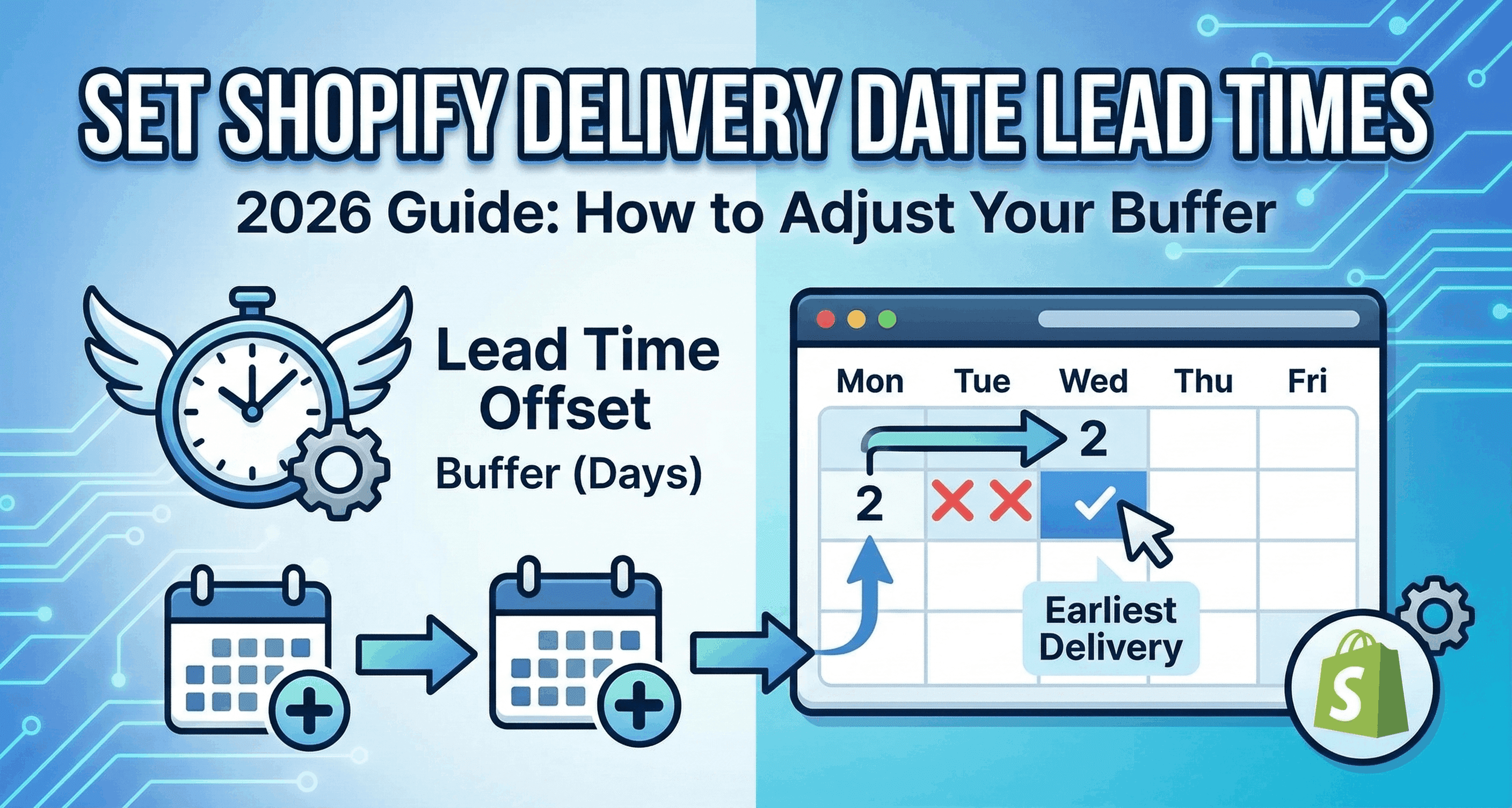 How to Set Shopify Delivery Date Picker Lead Time Offsets (2026 Guide)
