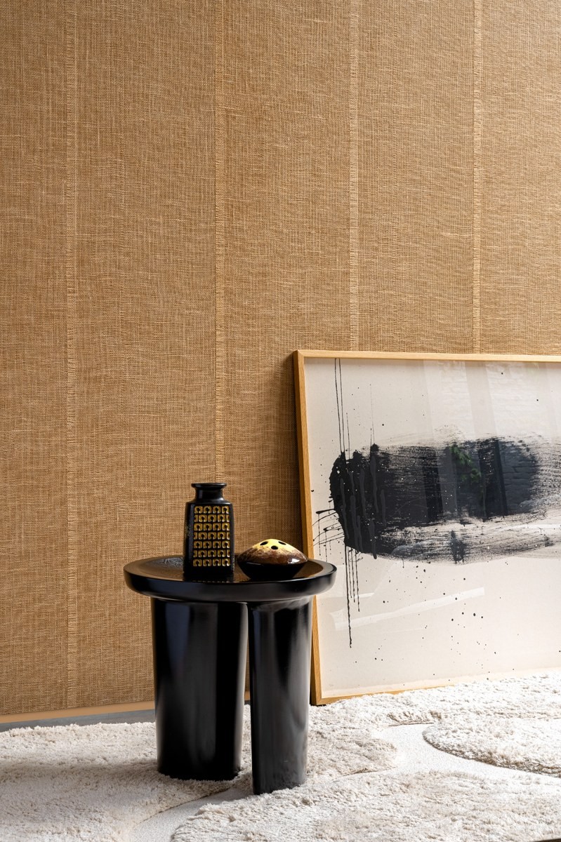 natuurlijk behang bruin rotan