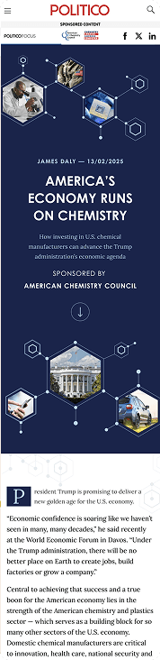 Mobile screenshot of Politico article