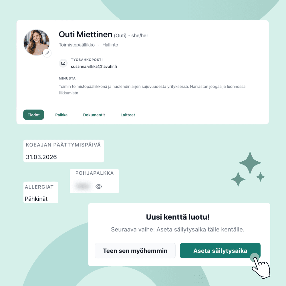 Räätälöi työntekijäprofiilit yrityksesi tarpeisiin