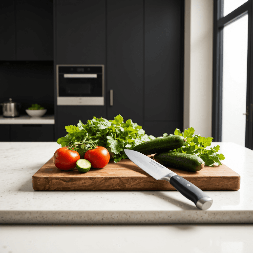 product photography of kitchen appliances and fresh produce