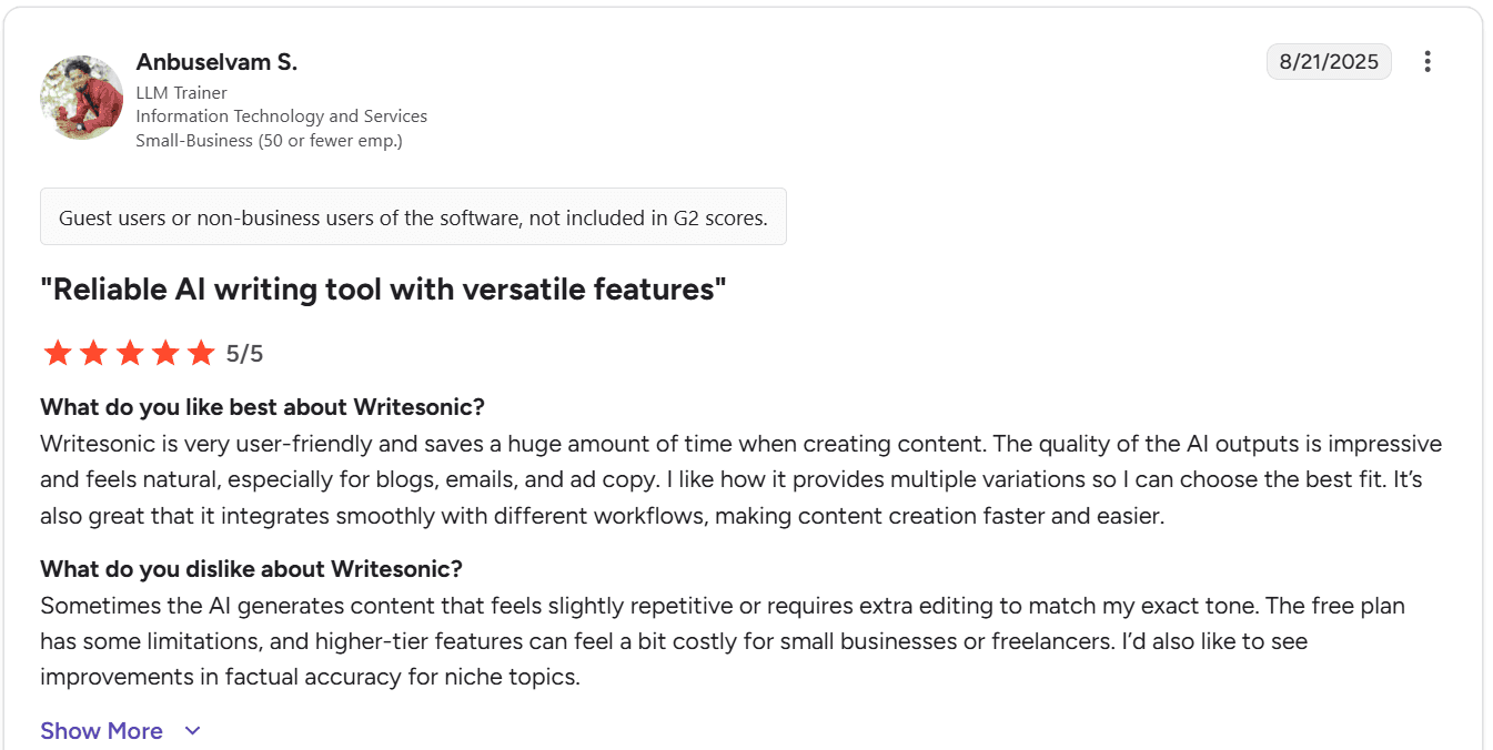 writesonic review