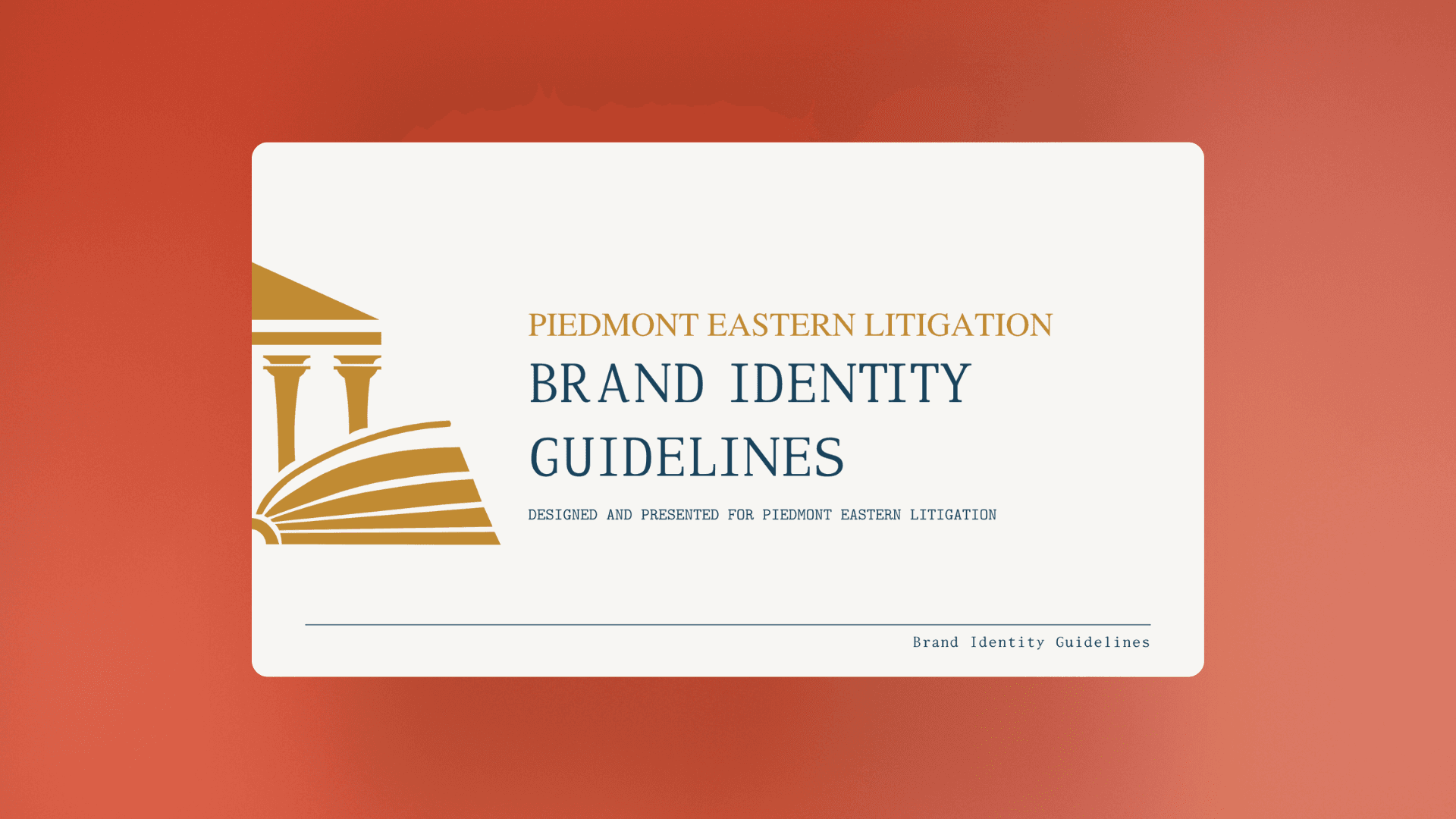 Piedmont Eastern Litigation brand guide cover