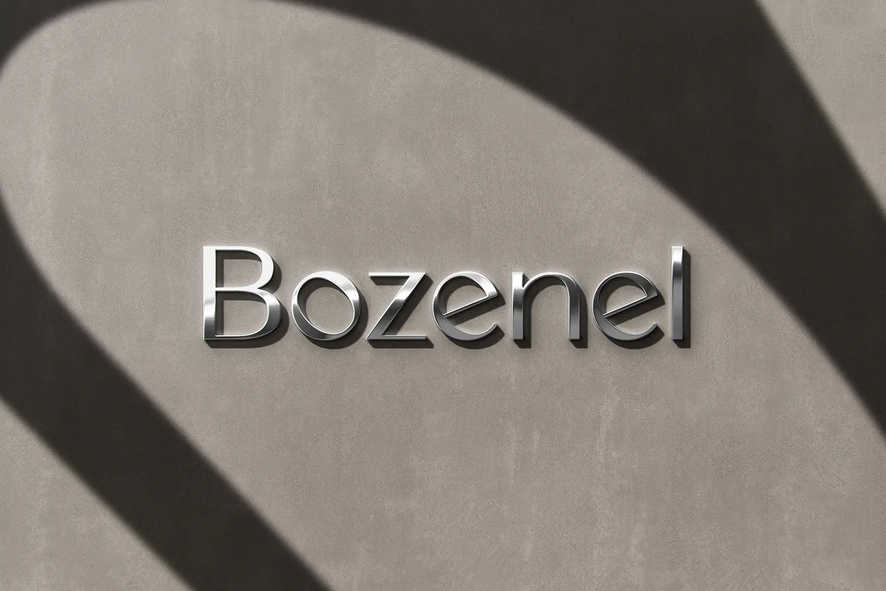 3D logo mockup on textured wall surface with realistic shadows and premium branding presentation.