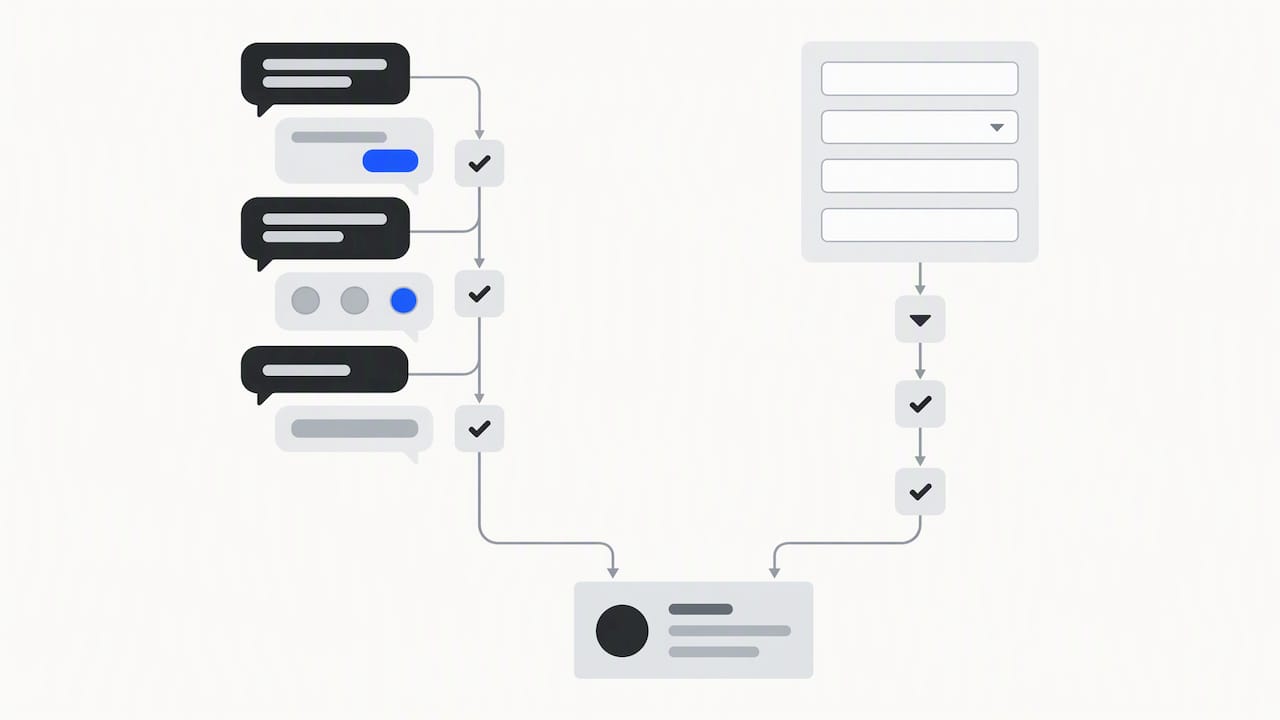 Validated chatbot and form input paths