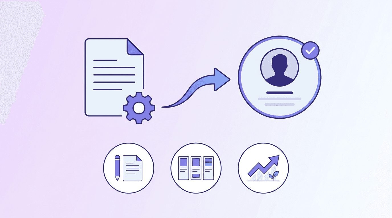 Illustration representing choosing the right resume builder for your job search