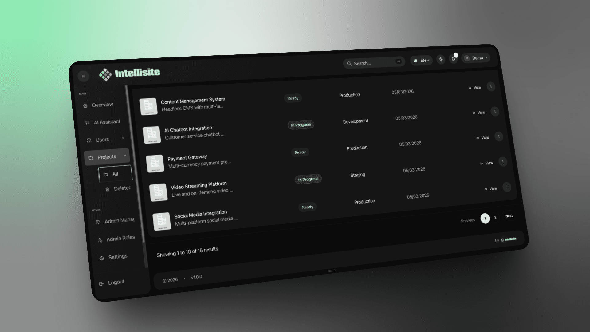 Projects Overview