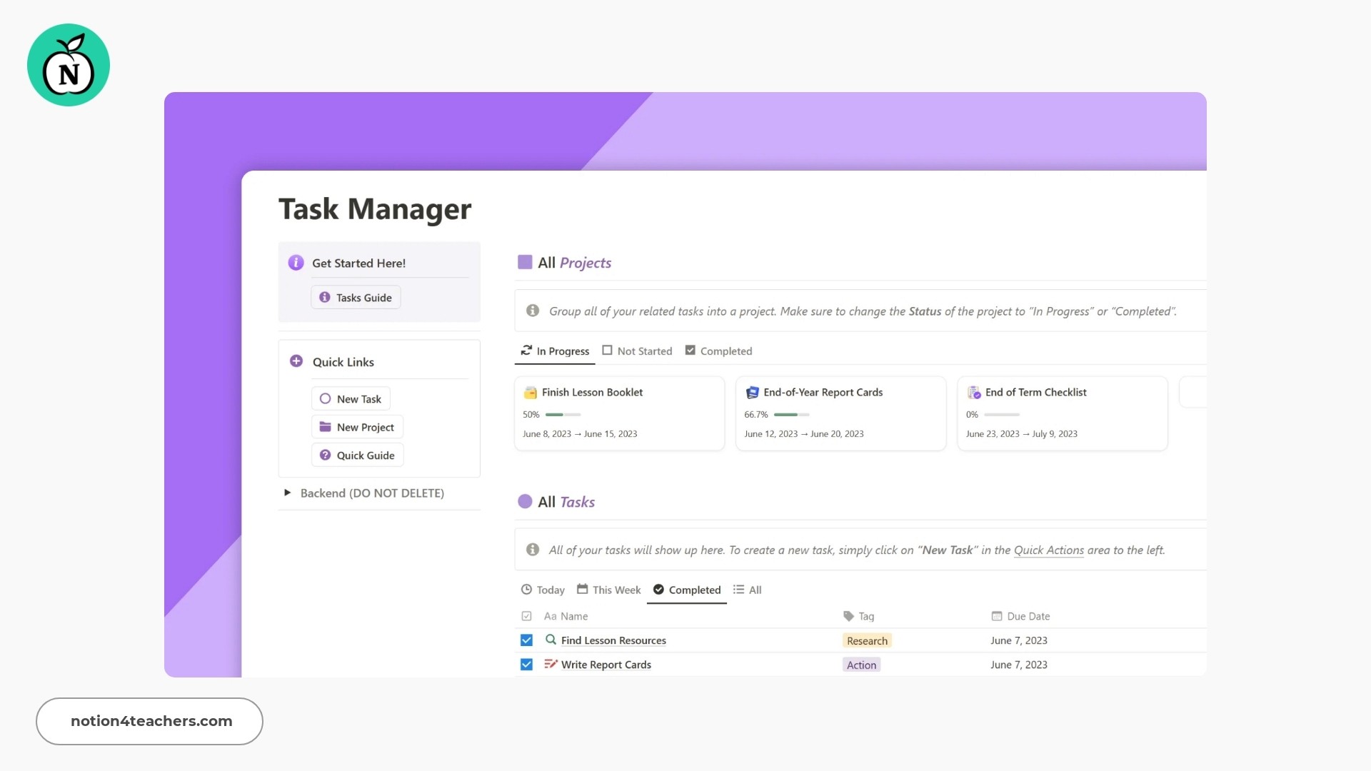 Notion Task Manager